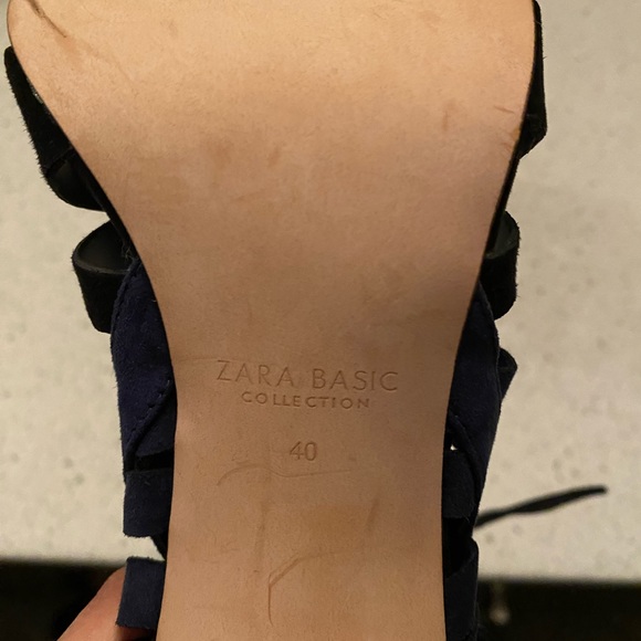 Zara Basic Lace Up Heels - Picture 5 of 7